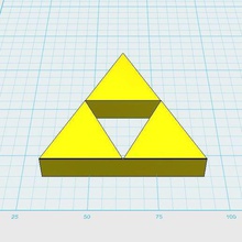 triforce zelda juego de juguete 3d print model - Mito3D