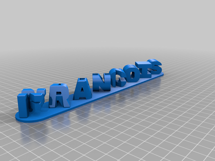 trigrammes personnalisé panneaux logos 3d print model - Mito3D