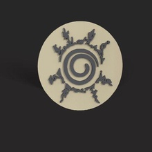 Trigramme Dichtung 3d Naruto Logo Kunst Fan Art sealofthetwoeighttrigrams Achttrigrammsiegel Skulptur Design Modellieren stl Produkt Anime Ärmel Zeichen digital3d 3d print model - Mito3D
