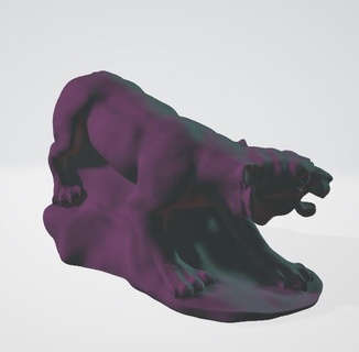 trigre tiger statue lion leon 3d print model - Mito3D