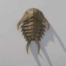 los trilobites de baja poligonización art trilobita papercraft la decoración pared trofeo 3d print model - Mito3D