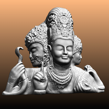 trimurti figurine hq 3d print art sculpture artist statue sculpting god design shiva hinduism 3d print model - Mito3D