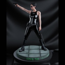 trinity dodge - matrix game beretta statue gun woman movie 3dprinting 3dmodel sculpture toy 3d print model - Mito3D