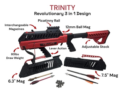 trinity repeating bow crossbow & slingshot archery slinghammer reaper crossbow repeating gun pistol outdoors slingshot sport survival hunting fun toy hobby adderini game activity airsoft extreme  3d print model - Mito3D