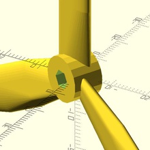 triple airplane propeller wind turbine game blade 3d print model - Mito3D