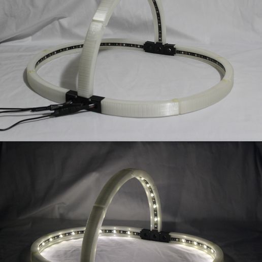 triple arch led bridge light 3D print model - Mito3D