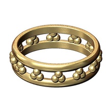 triple bead ornament band sizes 6to9 3d print model jewelry ring printable boho stacker fashion 3d print model - Mito3D