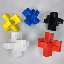 triple cross puzzle game puzzles 3d print model - Mito3D