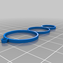 verdreifachen klingelte Ohrring Schmuck ohren Ohrringe Ring 3d print model - Mito3D