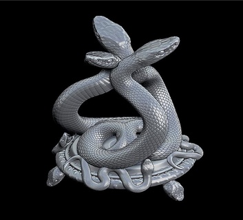 triple snake jewelery stand Home snakes love jewellery reptiles art fashion family necklace reptile jewelry earrings nature hiphop python diamonds ballpython wildlif 3d print model - Mito3D