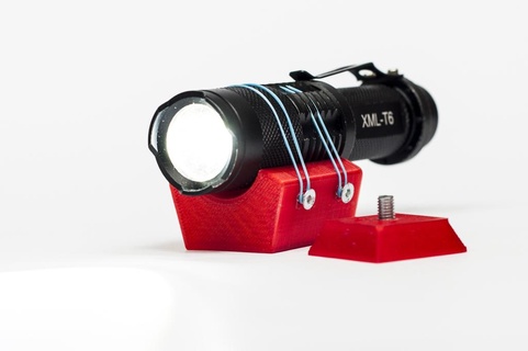 tripod flashlight holder thing 3d print model - Mito3D