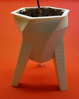 tripod pot flower vase legs martian planter containers 3d print model - Mito3D