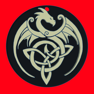 triquetra dragon bijou pendentif celtique symbole 3d print model - Mito3D