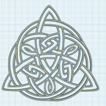 triquetra 4 simbolo simbolismo celtico 3d print model - Mito3D