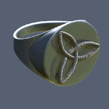 triquetra anneau bijoux de l'anneau tête tr dre trois celtique dieu la légende le folklore 3d print model - Mito3D