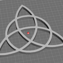 triquetra symbol - charmed celtic knot 3d print model - Mito3D