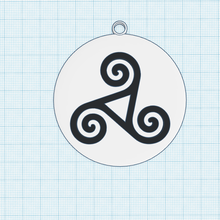 triquetra symbole saint trinité nœud triskelion celtique éternité porte clés spirituel mur art décor énergie marque frigo aimant pendentif 3d print model - Mito3D