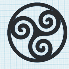 triquetra symbole saint trinité triskelion celtique éternité porte clés spirituel mur art décor frigo aimant pendentif 3d print model - Mito3D
