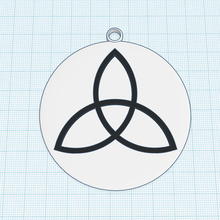 triquetra symbol trinity trefoil knot celtic eternity keychain spiritual wall art decor energy tag fridge magnet pendant 3d print model - Mito3D