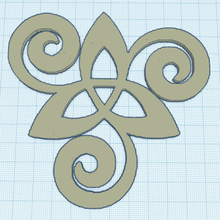 Triquetra Triskelisee Kelt sembol sembolizm Triskel Breton Britanya 3d print model - Mito3D