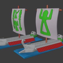 trireme Karthago v2 Spiel 3d print model - Mito3D