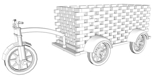 tekerlekli çekçek 3d print model - Mito3D