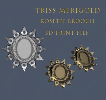 triss merigold alternative cosplay brooch 3d model 3d print model - Mito3D