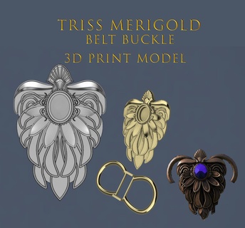 triss merigold alternative cosplay buckle 3d model 3d print model - Mito3D