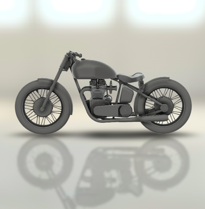 triumph 500 großartig prix 1949 moto motorrad fahrrad motor two wheeled fahrzeug biker sport turbo roadster hubschrauber 3d print model - Mito3D