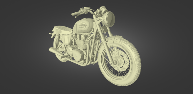 triomphe bonneville bicyclette moto moto véhicule roues motard sport moto gang loi anges rétro 3d print model - Mito3D