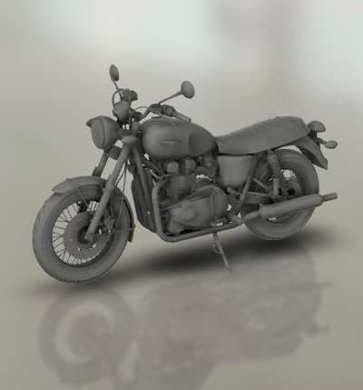 triomphe bonneville 2005 moto bicyclette moteur vélo two wheeled véhicule motard sport turbo roadster hachoir 3d print model - Mito3D