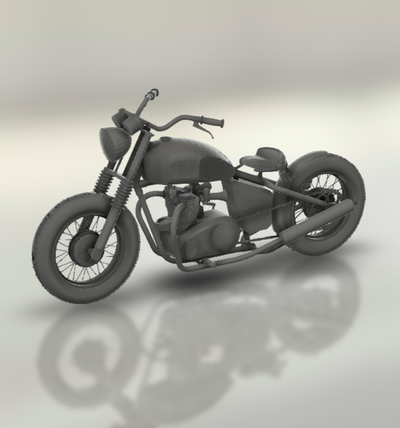 zafer bonneville bobber 1980 moto motosiklet bisiklet motor two wheeled araç bisikletçi spor turbo roadster helikopter 3d print model - Mito3D