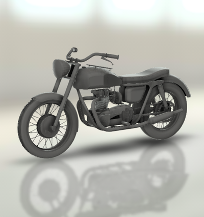 triunfo bonneville t120 1958 moto motocicleta bicicleta motor two wheeled veículo motociclista esporte turbo roadster helicóptero 3d print model - Mito3D