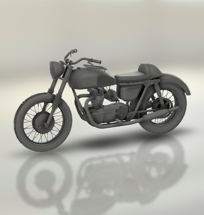 triunfo bonneville tangerina sonhe 1958 moto motocicleta bicicleta motor two wheeled veículo motociclista esporte turbo roadster helicóptero 3d print model - Mito3D