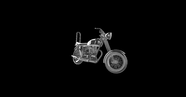 triumph chopper parked 1969 moto motorbike motorcycle motor bicycle le motocycle la motorrad motocykl motocicletta 3d print model - Mito3D