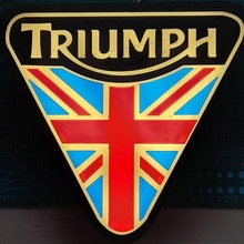Triumph Logo Mehrfarbig Lampe LED Motorrad 3d print model - Mito3D
