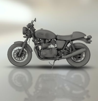 triumph thruxton 900 2005 moto motorbike motorcycle bike motor bicycle two-wheeled vehicle biker sport turbo roadster chopper 3d print model - Mito3D