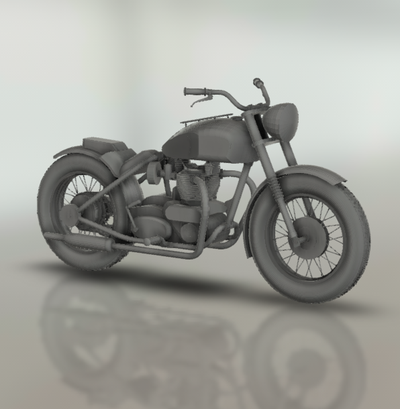 triomphe thunderbird 1950 moto bicyclette moteur vélo two wheeled véhicule motard sport turbo roadster hachoir 3d print model - Mito3D