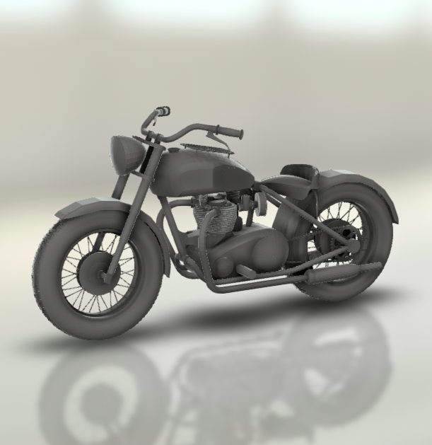 triunfo pássaro trovão 650 1950 moto motocicleta bicicleta motor two wheeled veículo motociclista esporte turbo roadster helicóptero 3D print model - Mito3D