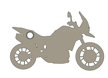 triunfo tigre motocicleta chaveiro porta chave 3d print model - Mito3D