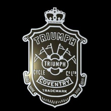triumph vintage emblem 1902 1906 crest 3d print model - Mito3D