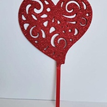 trival heart topper art love valentine's day 3d print model - Mito3D