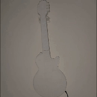 trivium mat ağır imza epifon les Paul gitar Sanat taş ocağı müzik ampul 3d print model - Mito3D