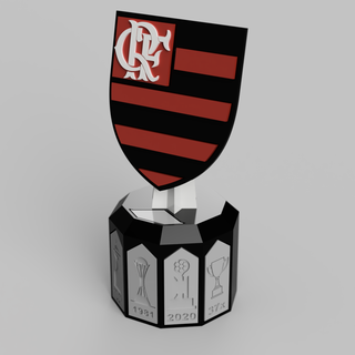 trof u flamengo Art futebol troféu rubro negro taça 3d print model - Mito3D