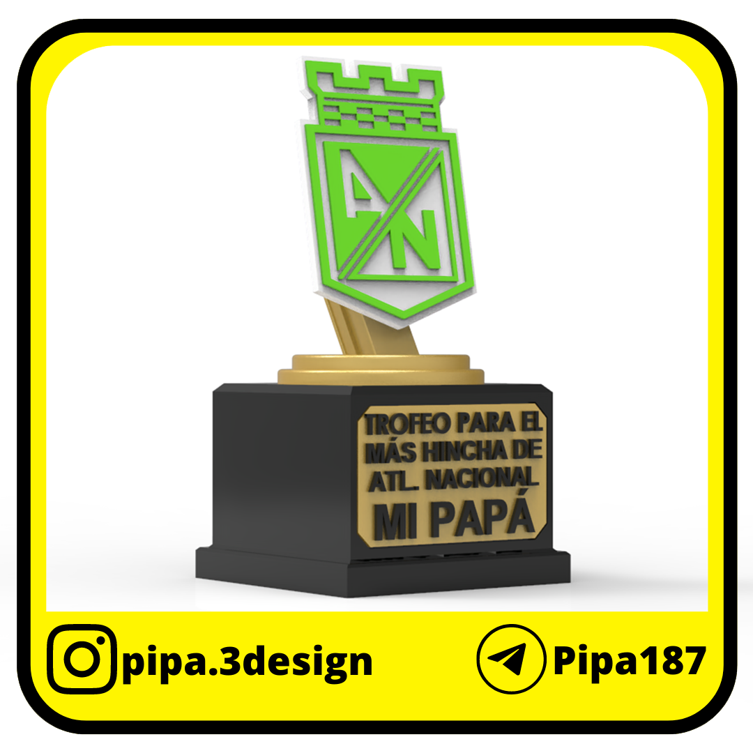 trofeo d padre pap atl tico nacional trofei papà giorno tazza padri carina premio oro colombia chile 3D print model - Mito3D