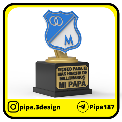 trofeo d padre pap milionari trofei papà giorno tazza padri carina premio oro colombia futbol 3d print model - Mito3D