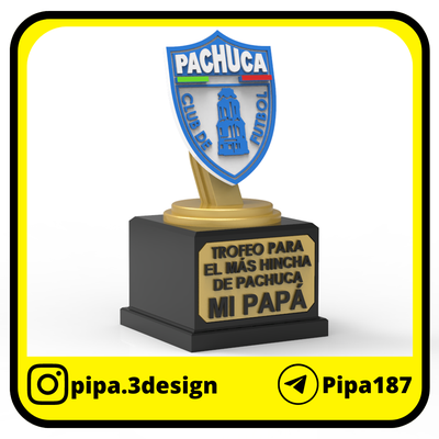 trofeo d capellán papilla pachuca trofeos papá padre día taza padres lindo premio oro futbol m xico 3d print model - Mito3D