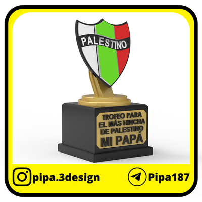 trofeo d del padre papa palestino trofeos papai pai copo troféu pais fofa prêmio oro ouro futbol chile 3d print model - Mito3D