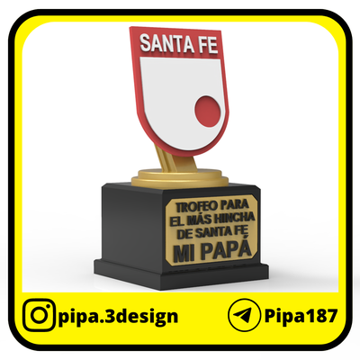 trofeo d padre pap santa fe trofei papà giorno tazza padri carina premio oro colombia futbol 3d print model - Mito3D