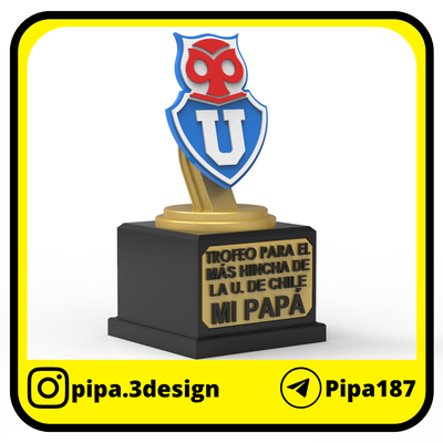trofeo d padre pap università de chile trofei papà giorno tazza padri carina premio oro 3d print model - Mito3D